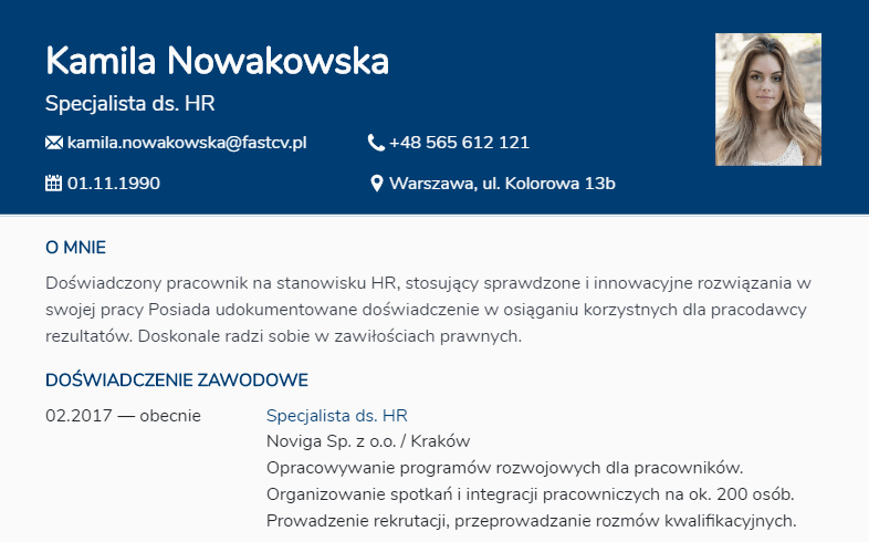 Nowości w kreatorze CV
