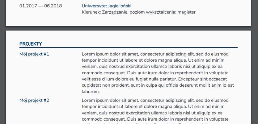 Nowości w kreatorze CV