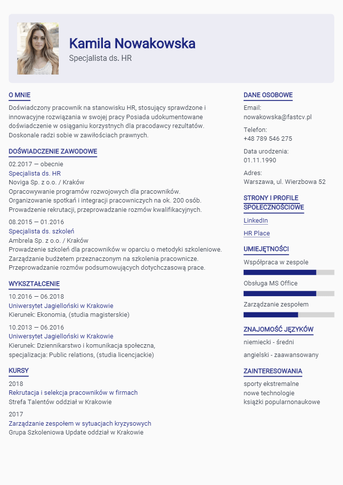 Kreator CV Online - darmowe i profesjonalne szablony CV