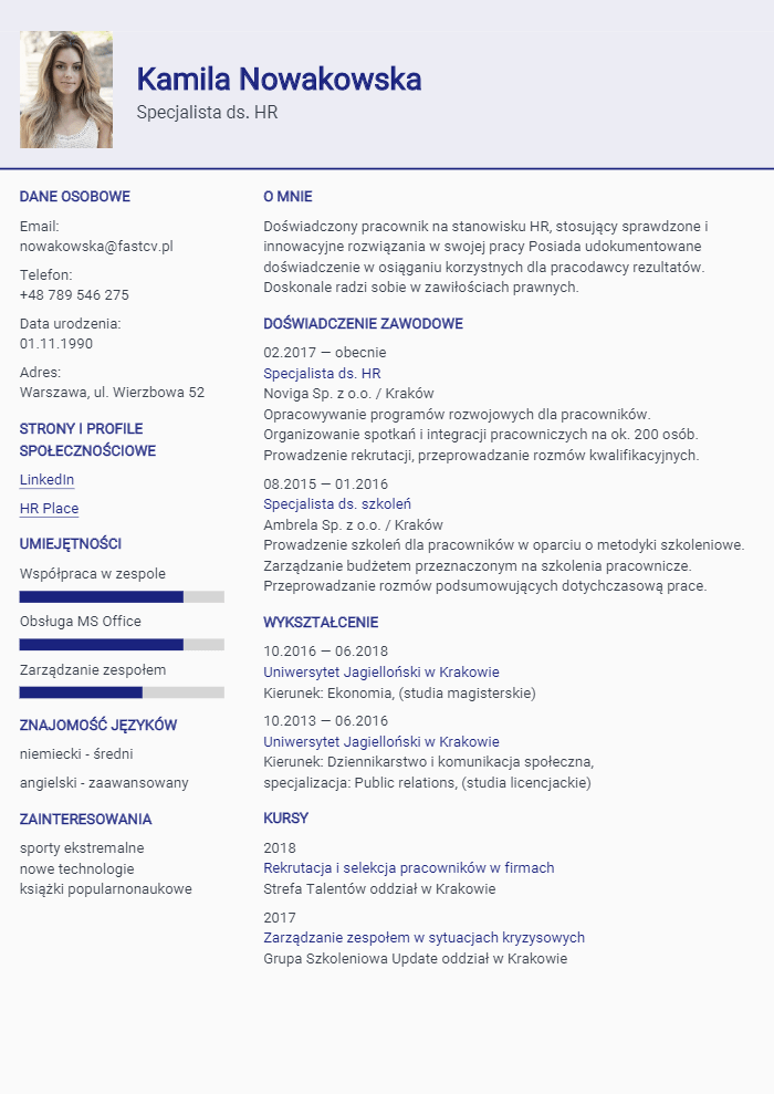 Kreator CV Online - darmowe i profesjonalne szablony CV